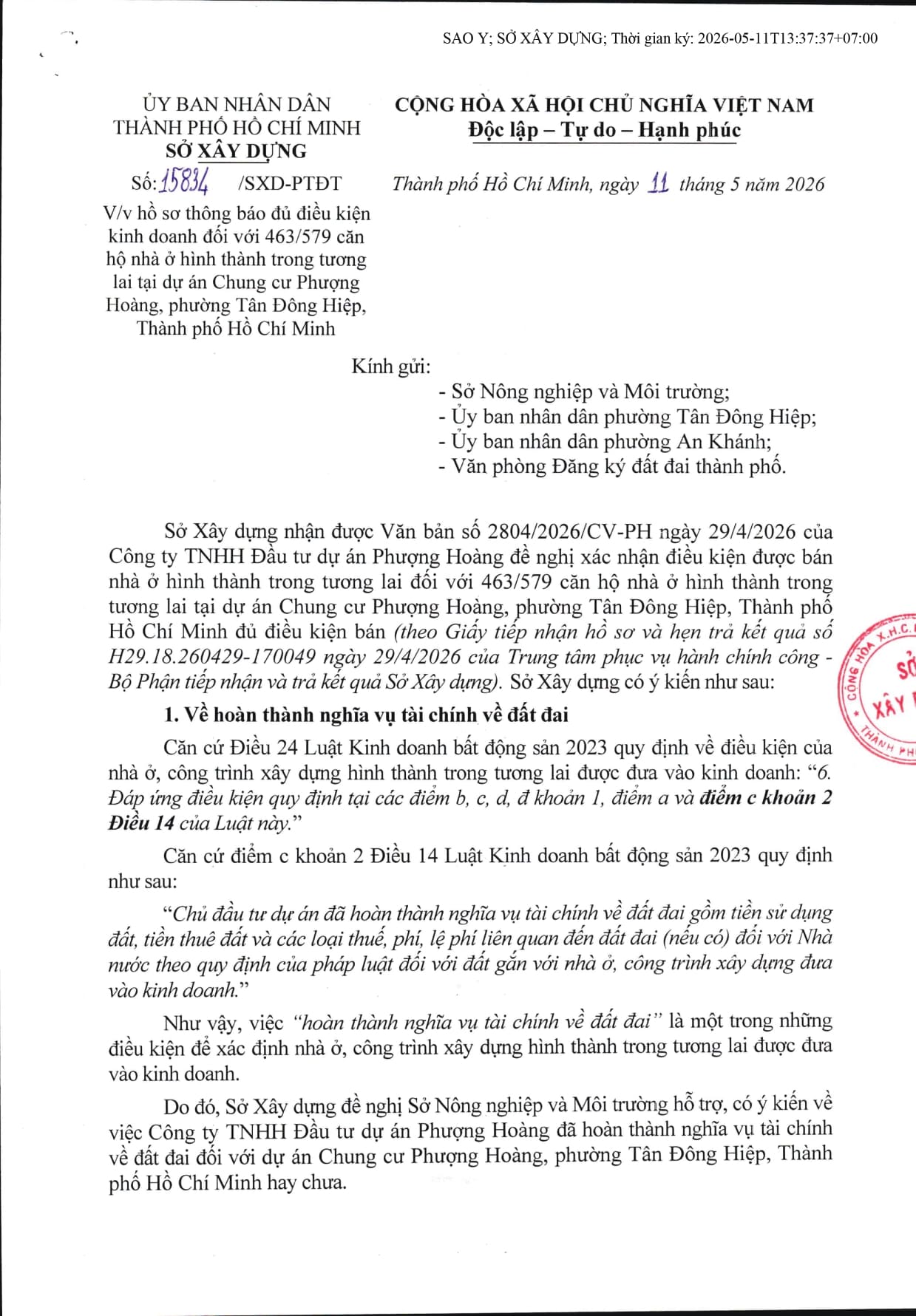 giay xac nhan nop tien du an fenica 1
